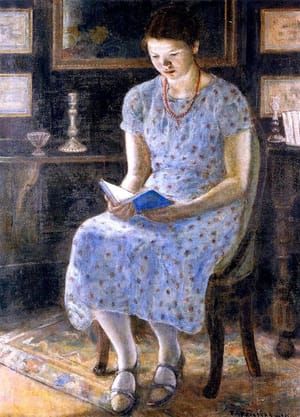 Artwork Title: Blue Girl Reading