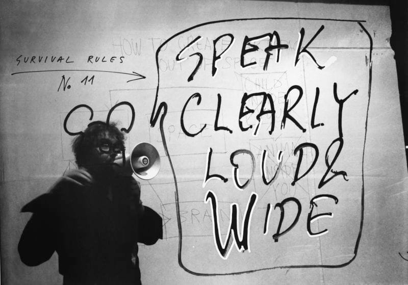 Artwork Title: Speak clearly, loud and wide
