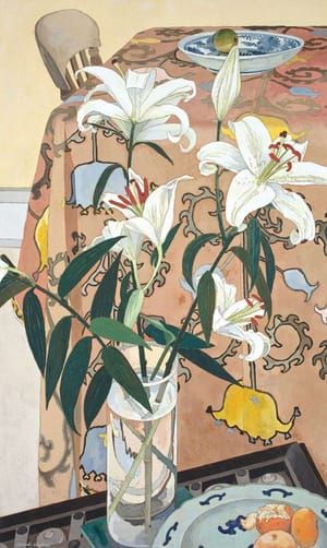 Artwork Title: Lilies with Indian Cloth