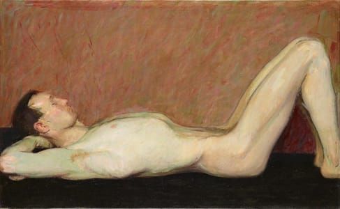 Artwork Title: Male nude study, lying down