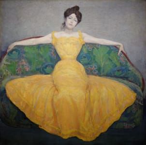 Artwork Title: Woman in a Yellow Dress
