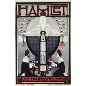 Artwork Title: Hamlet, a coloured lithographed poster