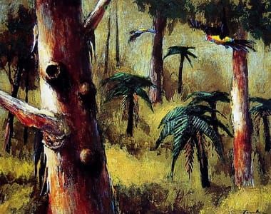 Artwork Title: Parrots in the Forest