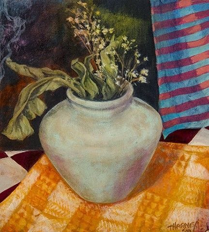 Artwork Title: Small Vase with Baby's Breath