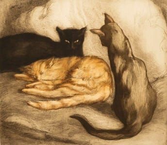 Artwork Title: Les trois chats (The three Cats)