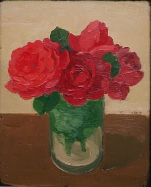 Artwork Title: Red Roses in Glass Jar