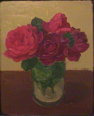 Artwork Title: Red Roses in Glass Jar