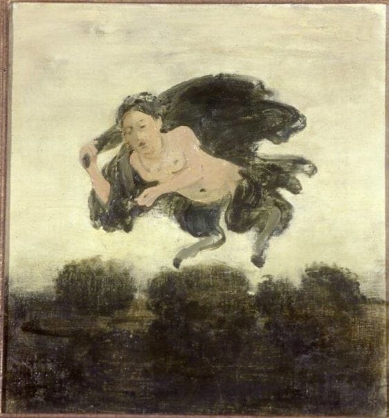 Artwork Title: Flying Figure in Landscape