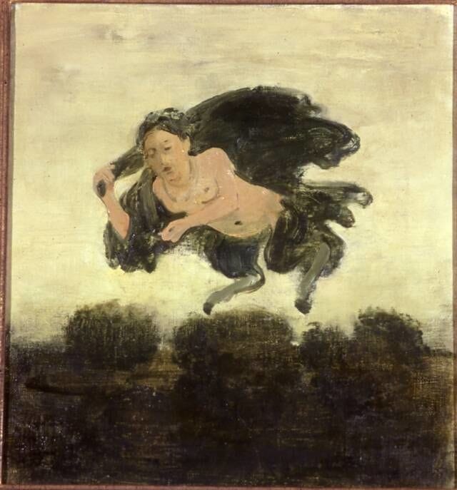 Artwork Title: Flying Figure in Landscape