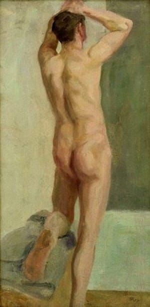 Artwork Title: Male Nude from Behind