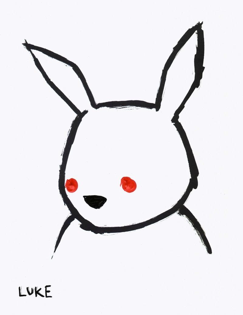 Artwork Title: Bunny-Face Print (Red Eyes)