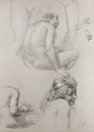 Artwork Title: Female nude - a study for the painting Harvest