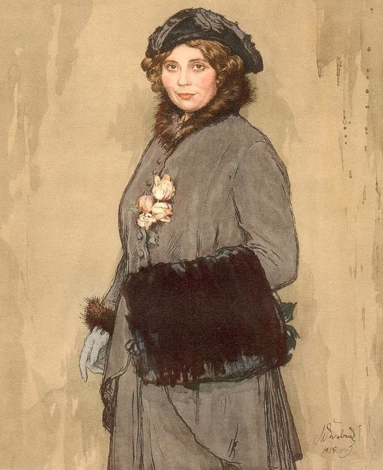 Artwork Title: Mrs. A. V. in Winter Costume