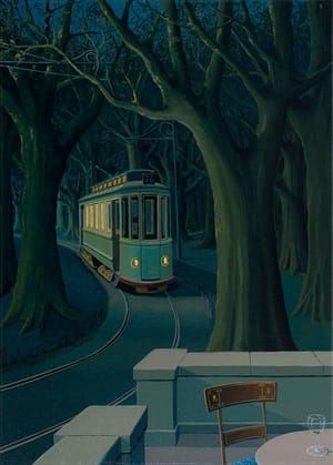 Artwork Title: Tram in the Woods