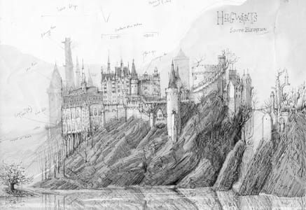 Artwork Title: Early Concept Study of Hogwarts