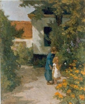 Artwork Title: Two Girls in the Garden