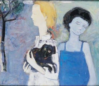 Artwork Title: Portrait of Two Women (Artist's Wife Doreen Heaton-Potworowska and Teresa Pagowska), c1960