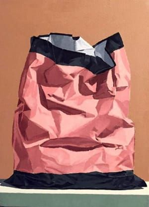 Artwork Title: Pink Bag with Black Border