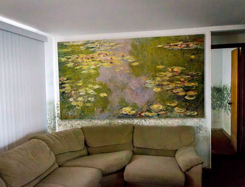 Artwork Title: Great Art in Ugly Rooms: Claude Monet Water Lilies