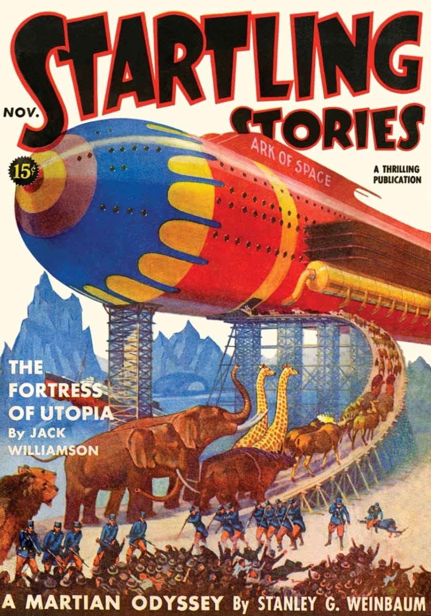 Artwork Title: Startling Stories SciFi Magazine Cover, The Fortress of Utopia