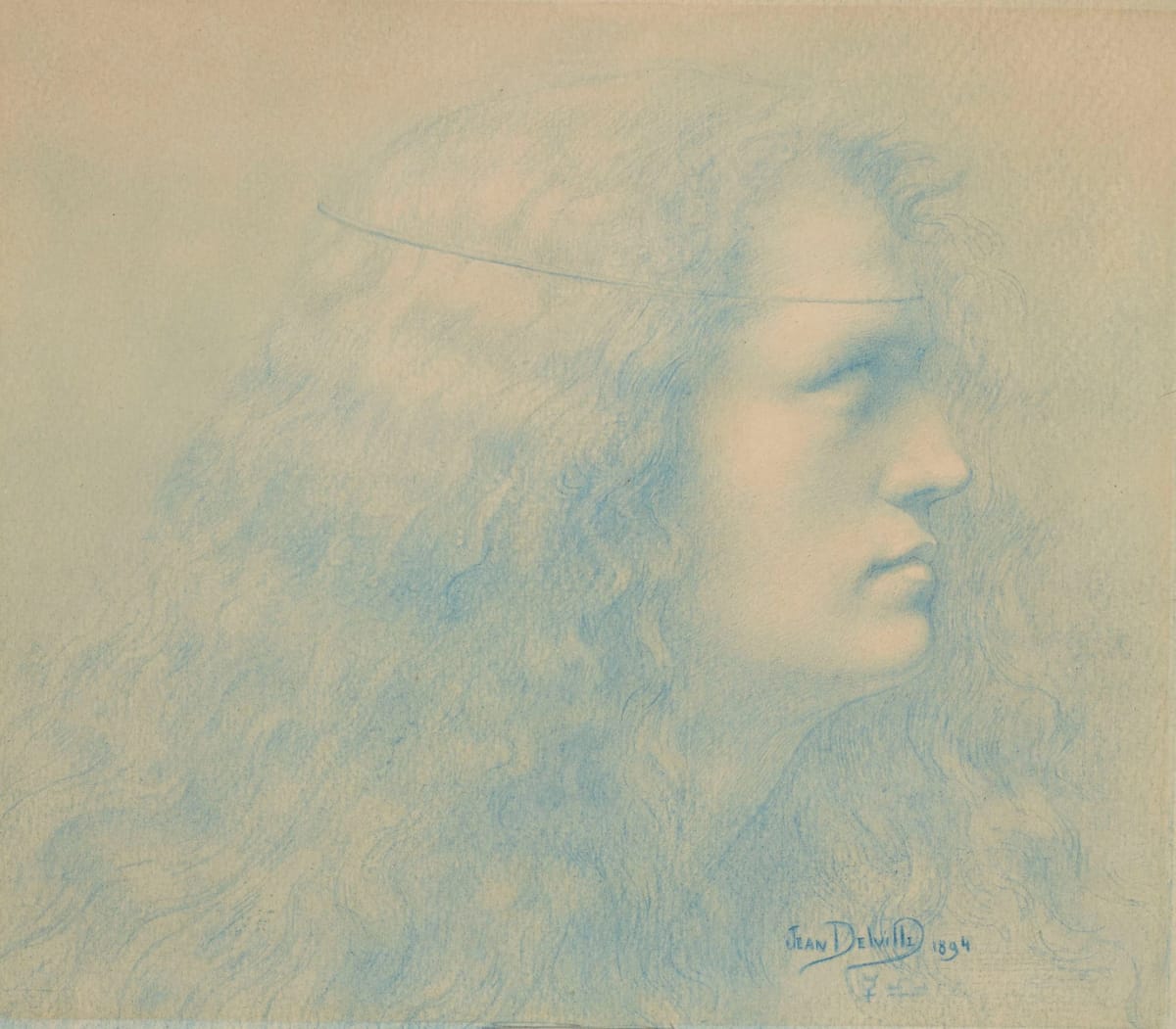 Artwork Title: Woman's head in profile or Parsifal