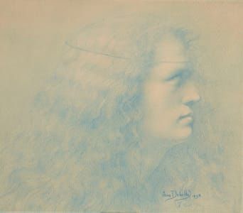 Artwork Title: Woman's head in profile or Parsifal