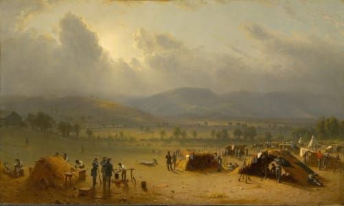 Artwork Title: Camp of the Seventh Regiment, near Frederick, Maryland, July 1863