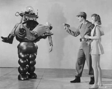 Artwork Title: Anne Francis and Robby the Robot in "Forbidden Planet"