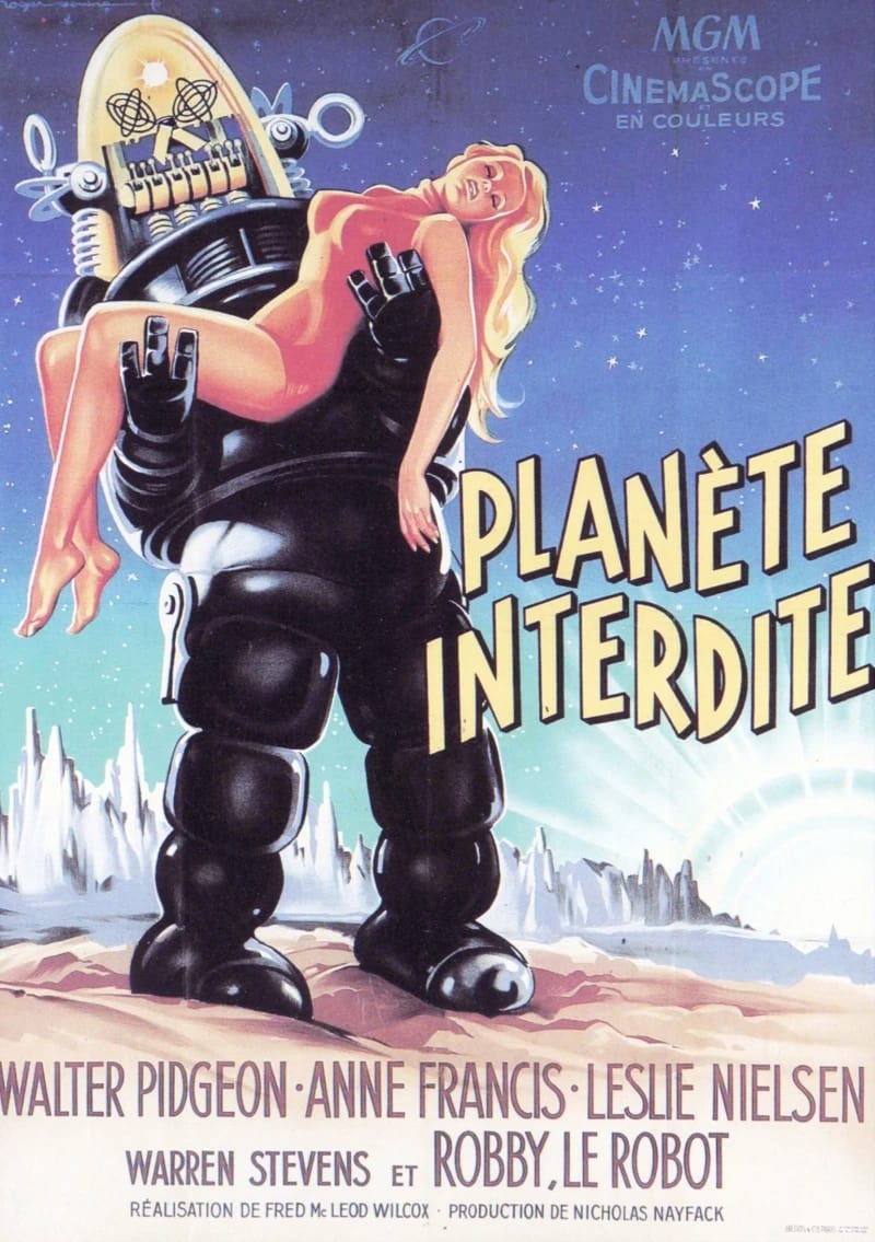 Artwork Title: Anne Francis and Robby the Robot in "Forbidden Planet"