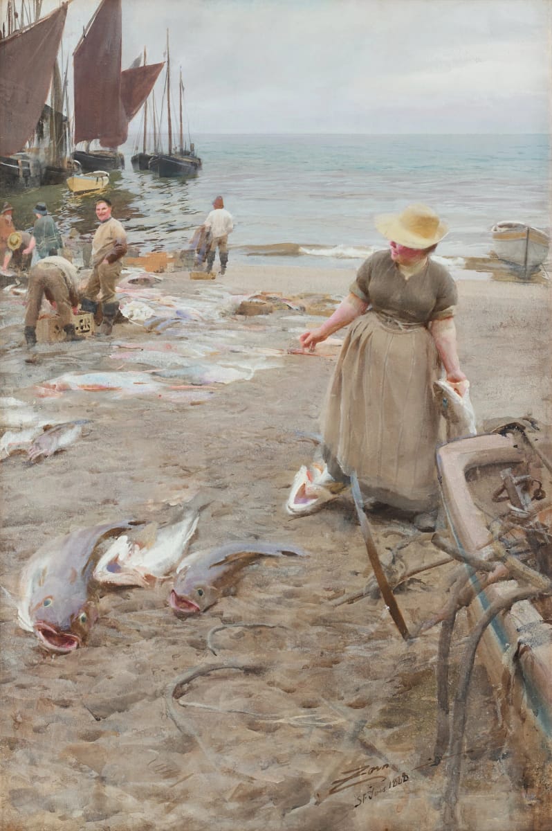 Artwork Title: Fish market in Saint Ives