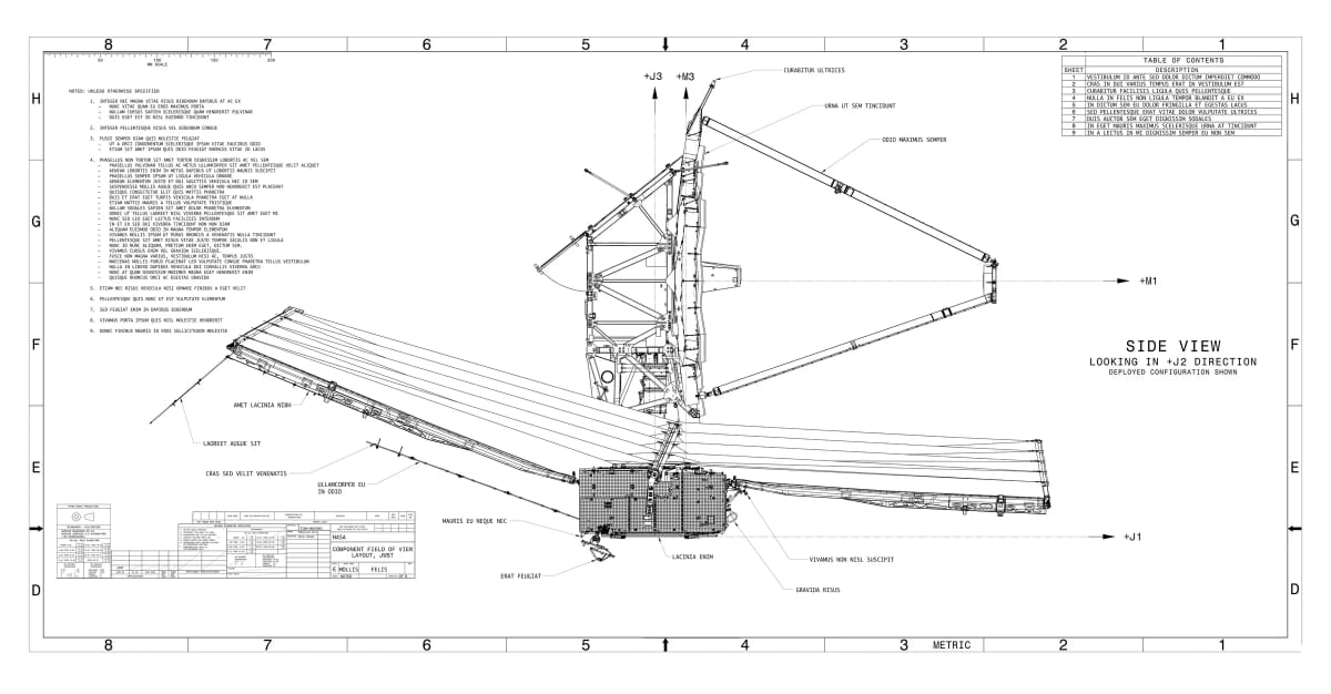 Artwork Title: Blueprint of the James Webb Space Telescope