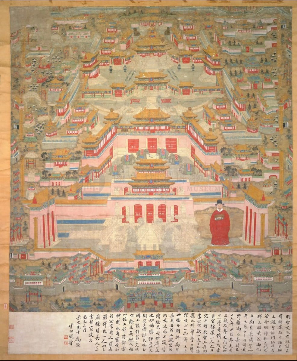 Artwork Title: Painting of the Forbidden City in Peking, Ming Dynasty