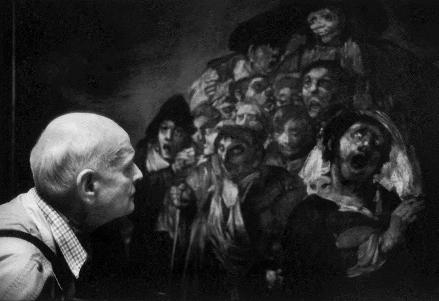 Artwork Title: Henri Cartier-Bresson admiring a painting by Goya