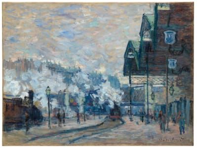 Artwork Title: La Gare Saint-Lazare, vue extérieure