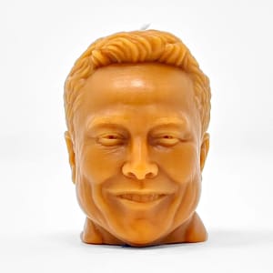 Artwork Title: Elon Musk Head Candle