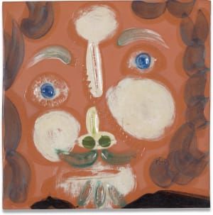 Artwork Title: Visage au trait oblique (Face with Oblique Line)