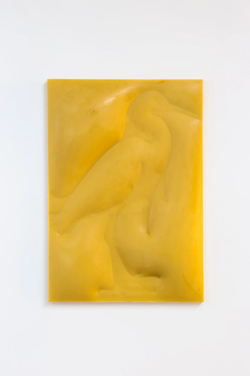 Artwork Title: Garceta nívea, paisaje amarillo