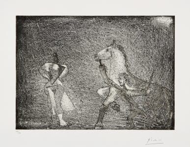 Artwork Title: Homme arrêtant un cheval devant une femme (Man Stopping a Horse in Front of a Woman)