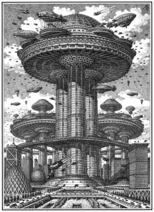 Artwork Title: Moscow of the Future Aeronauts