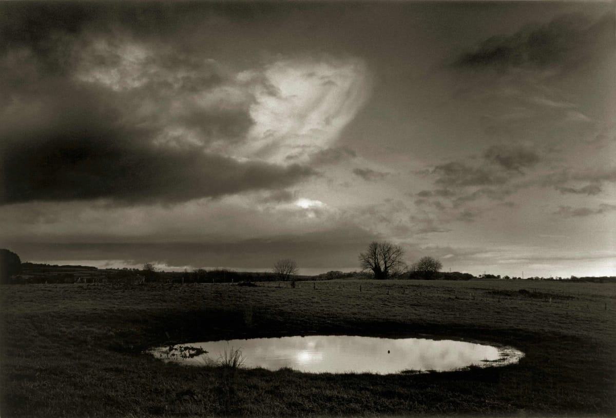 Artwork Title: A beautiful dew pond in my village with a strange sky, Somerset