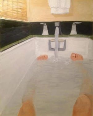 Artwork Title: Self-portrait In Bathtub