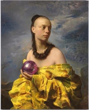 Artwork Title: Sarah with Gazing Ball