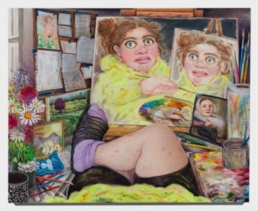 Artwork Title: Self-Portrait Painting Myself Painting Myself