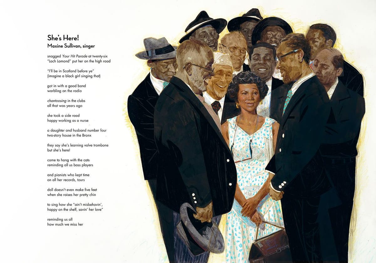Artwork Title: She's Here! (Maxine Sullivan, Singer)