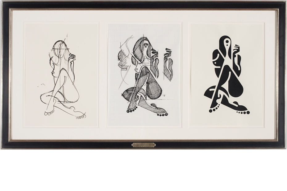 Artwork Title: Women Sketch Process Drawings (Thea 2)