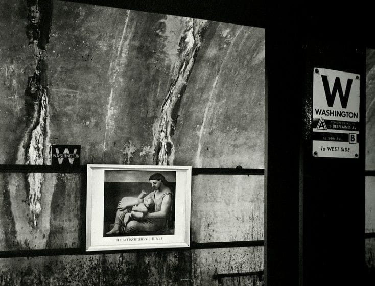 Artwork Title: Picasso Poster in Subway, Chicago