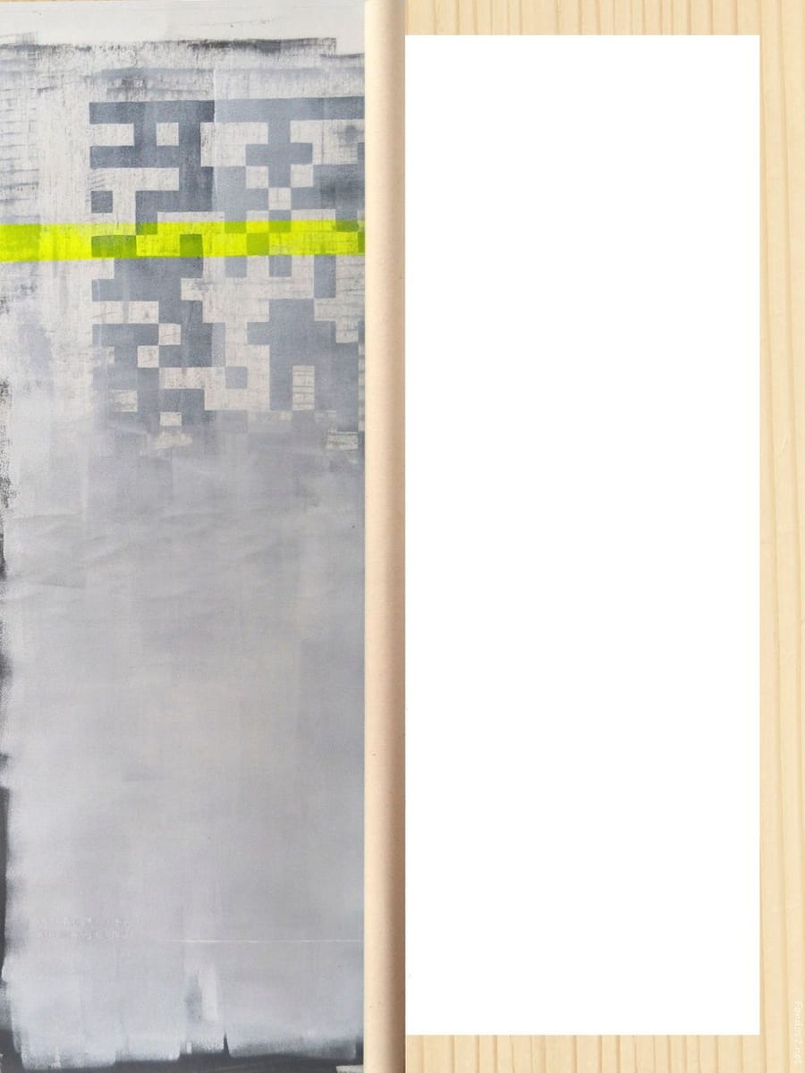 Artwork Title: Pasaporte yellow stripe (rolled)