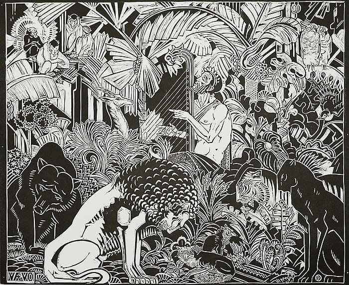 Artwork Title: Orpheus Playing for the Animals 1920