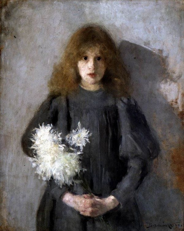 Artwork Title: Dziewczynka z chryzantemami (Girl with Chrysanthemums)