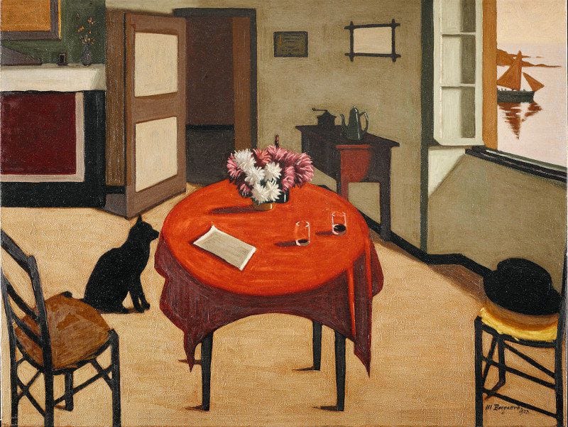 Artwork Title: Intérieur aux deux verres